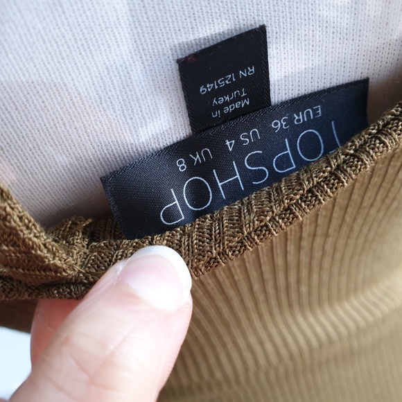 Topshop khaki green halter dress, US size 4 - Picture 5 of 5